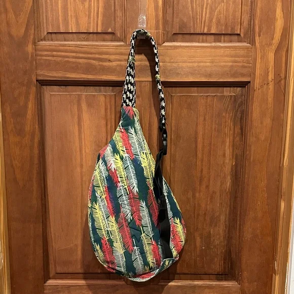 Kavu Multicolor Leaf Pattern Sling Bag - Picture 2 of 2